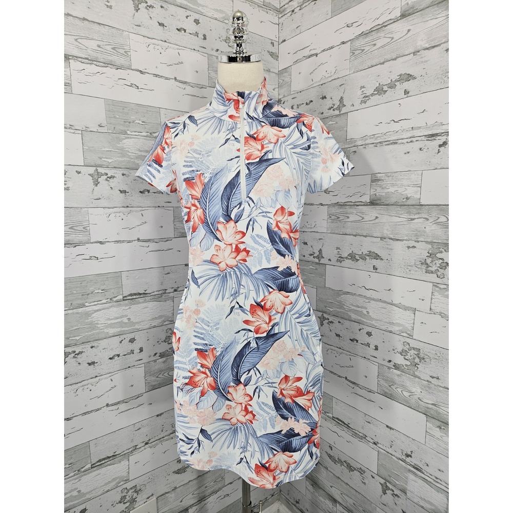 Tommy Bahama Womens Xsmall Islandzone Dress Pockets Blue Floral